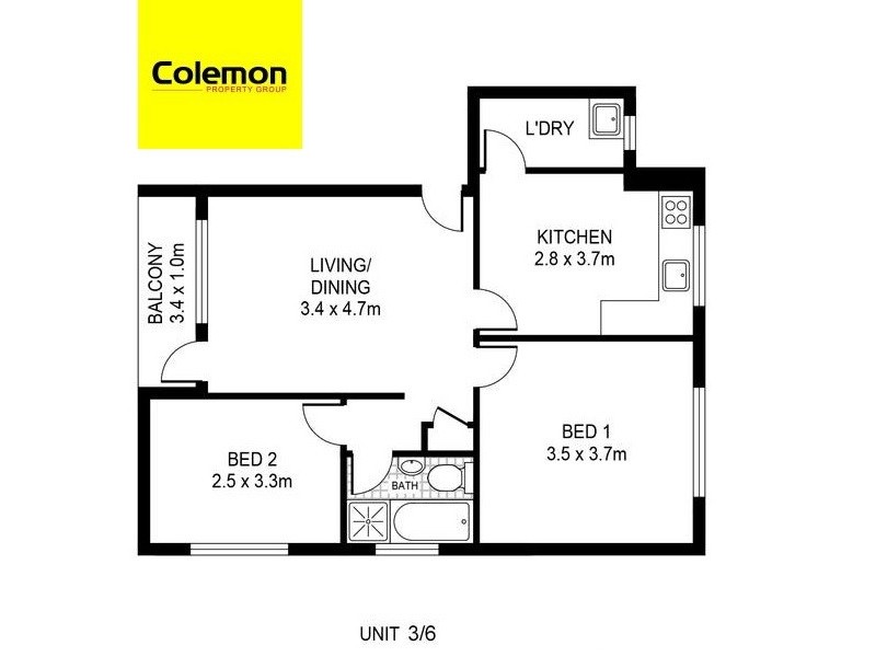 6/33 McKern St, Campsie NSW 2194 Floorplan