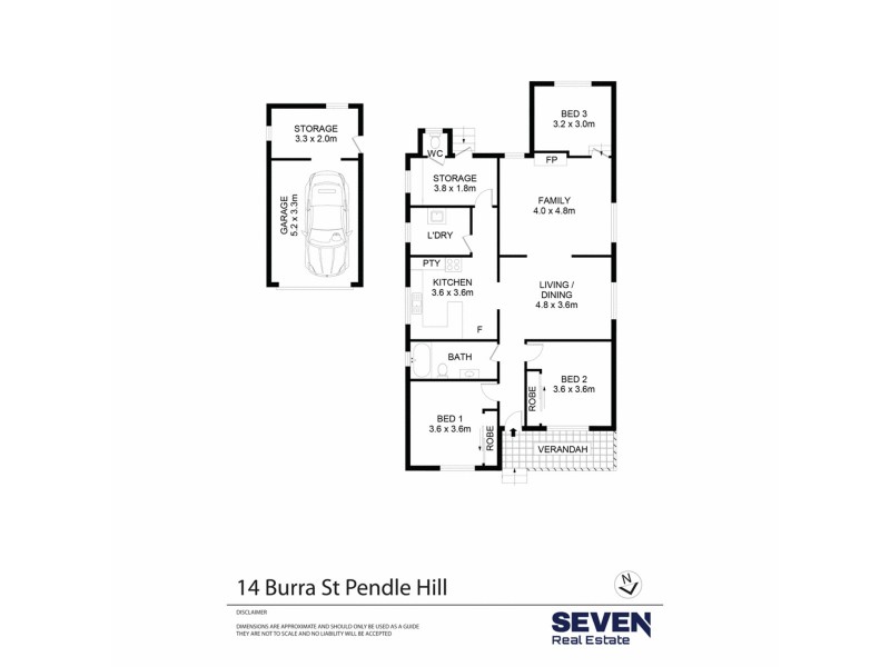 14 Burra Street, Pendle Hill NSW 2145 Floorplan