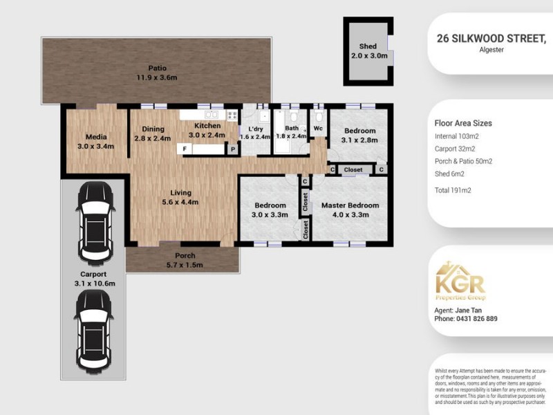 26 Silkwood Street, Algester QLD 4115 Floorplan