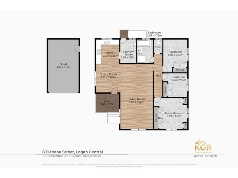 8 Elabana St, Logan Central QLD 4114 Floorplan