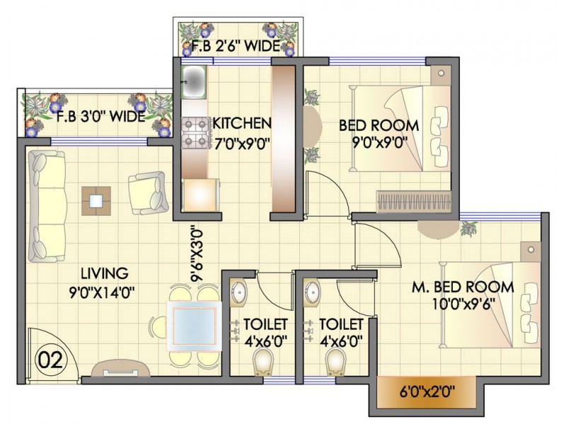 2/7 17th street, Orange NSW 2800 Floorplan