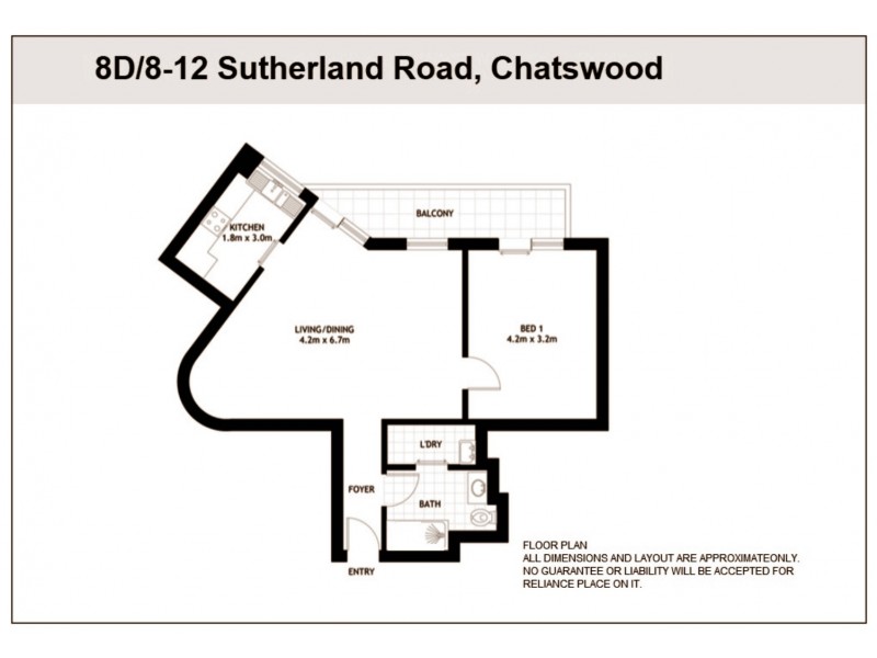 8D, 8-12 Sutherland Road, Chatswood NSW 2067 Floorplan