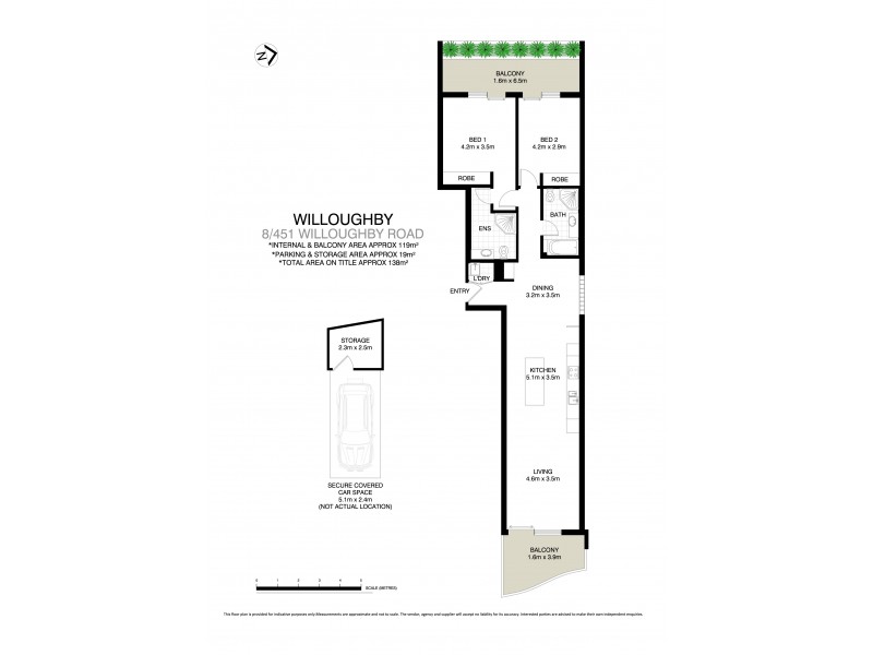 8/451 Willoughby Rd, Willoughby NSW 2068 Floorplan