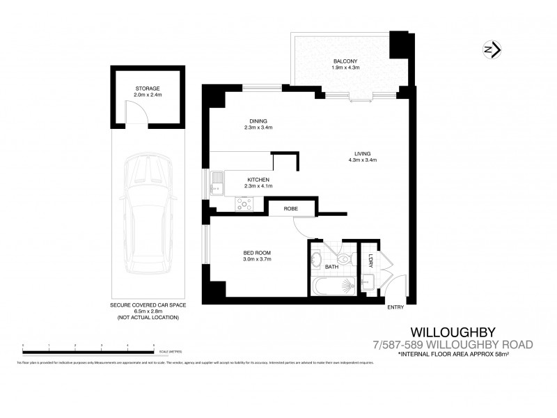 7/587 Willoughby Road, Willoughby NSW 2068 Floorplan