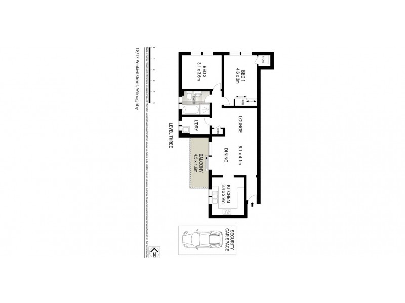 18/17-27 Penkivil St, Willoughby NSW 2068 Floorplan