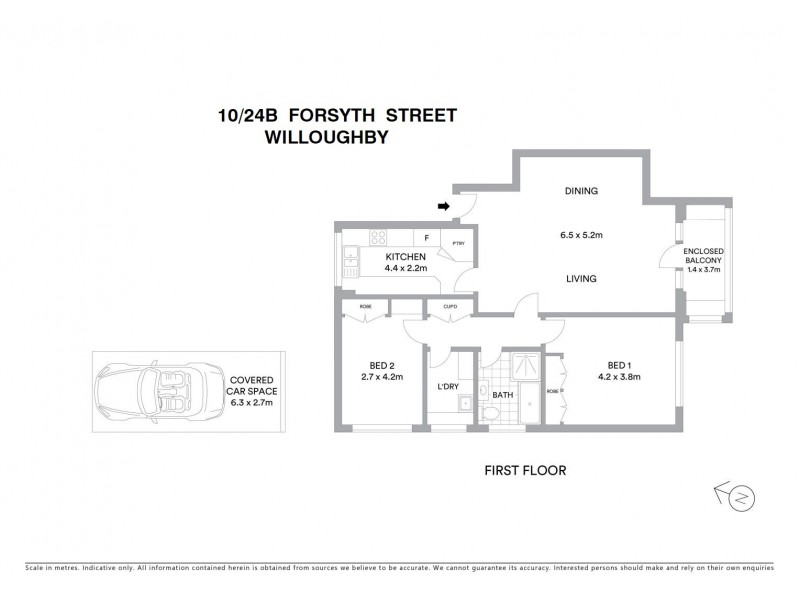 10/24b Forsyth Street, Willoughby NSW 2068 Floorplan