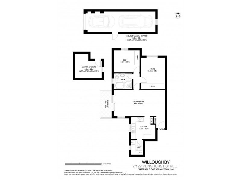 2/127 Penshurst Street, Willoughby NSW 2068 Floorplan