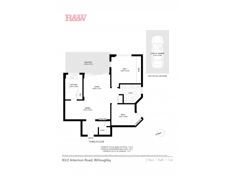83/2 Artarmon Road, Willoughby NSW 2068 Floorplan