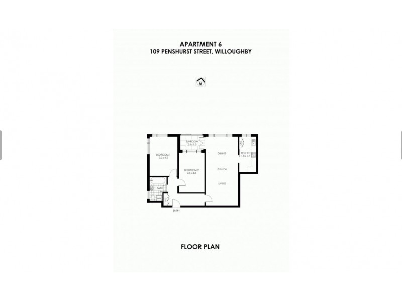 6/109 Penshurst Street, Willoughby NSW 2068 Floorplan