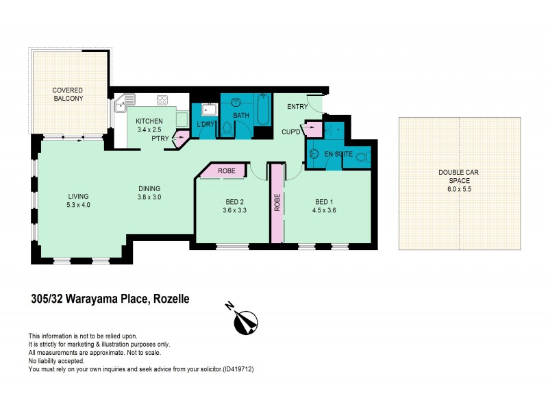 305/30-32 Warayama Place, Rozelle NSW 2039 Floorplan