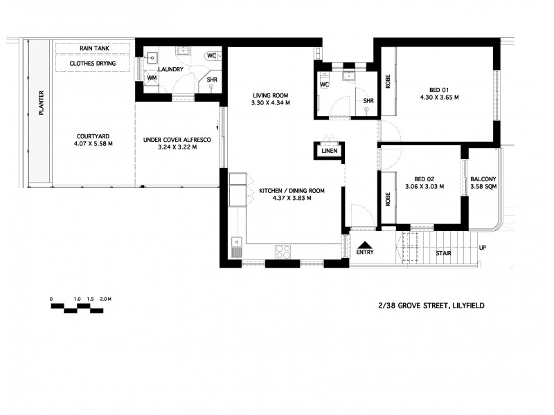2/38 Grove Street, Lilyfield NSW 2040 Floorplan
