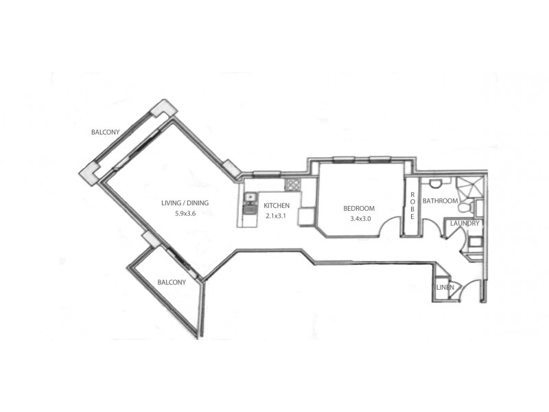 304/6 Yara Avenue, Rozelle NSW 2039 Floorplan