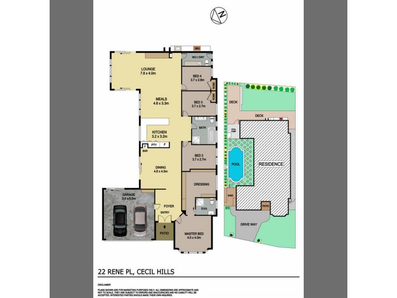 22 Rene Place, Cecil Hills NSW 2171 Floorplan