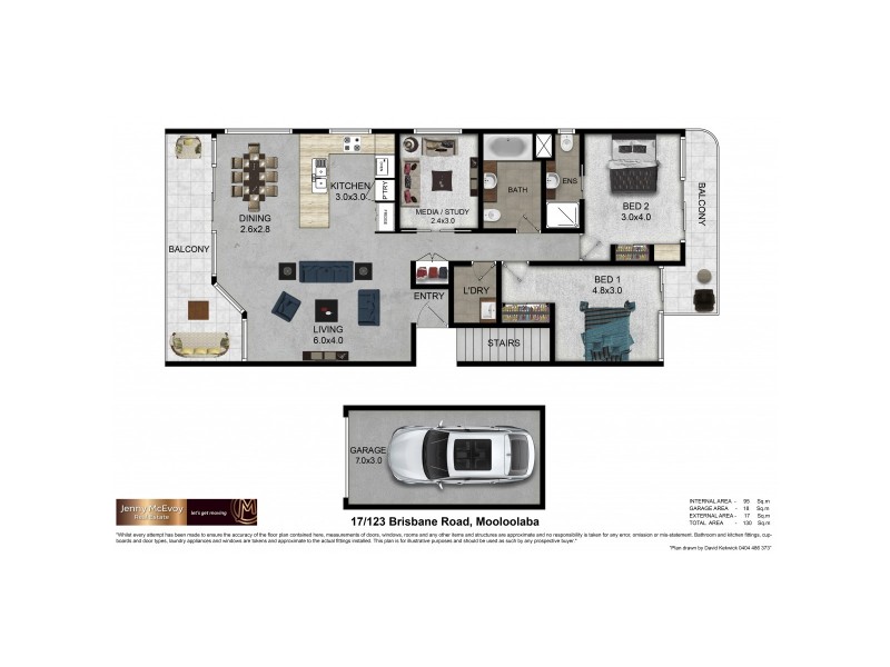 17/123 Brisbane Road, Mooloolaba QLD 4557 Floorplan