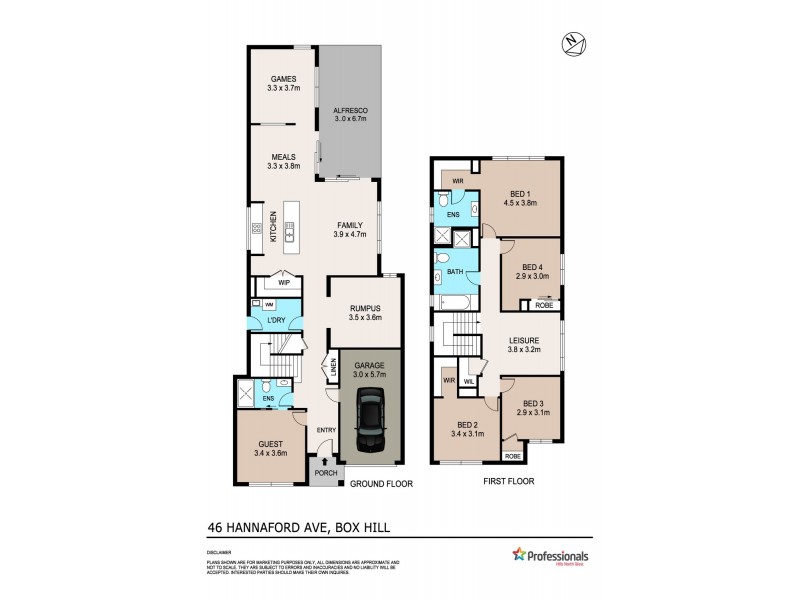46 Hannaford Avenue, Box Hill NSW 2765 Floorplan