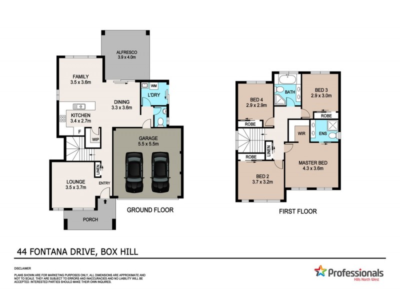 44 Fontana Drive, Box Hill NSW 2765 Floorplan