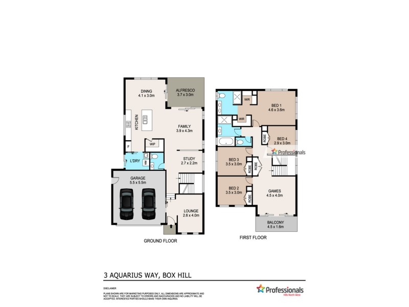 3 Aquarius Way, Box Hill NSW 2765 Floorplan