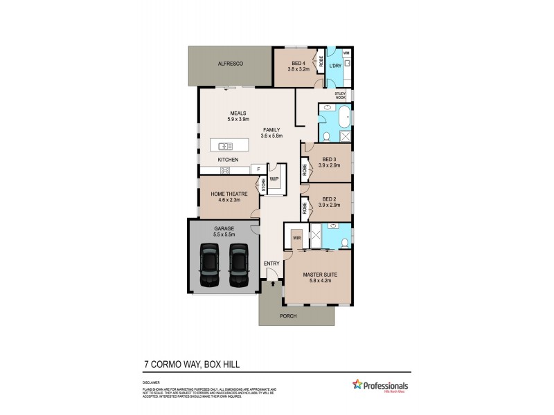 7 Cormo Way, Box Hill NSW 2765 Floorplan