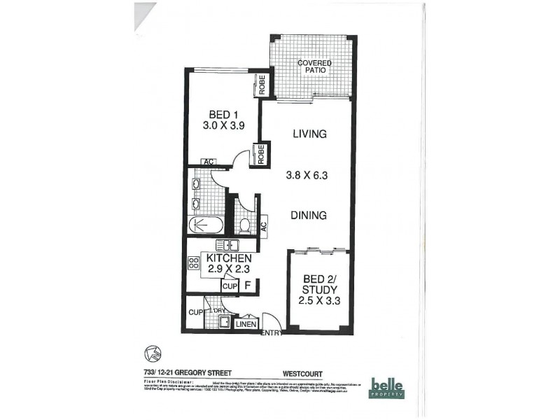 615/12-21 Gregory Street, Westcourt QLD 4870 Floorplan