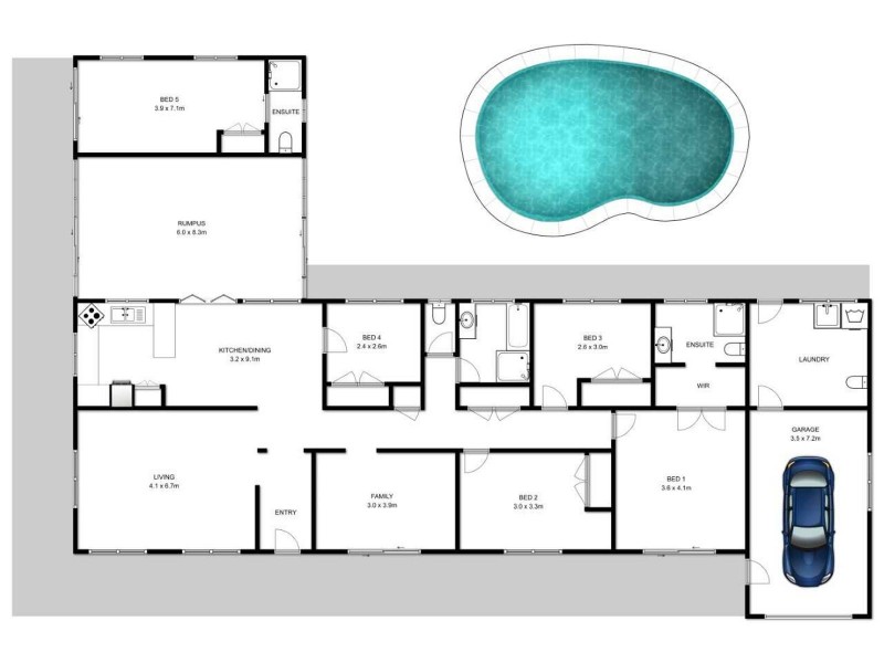 991 Clarence Way, Whiteman Creek NSW 2460 Floorplan