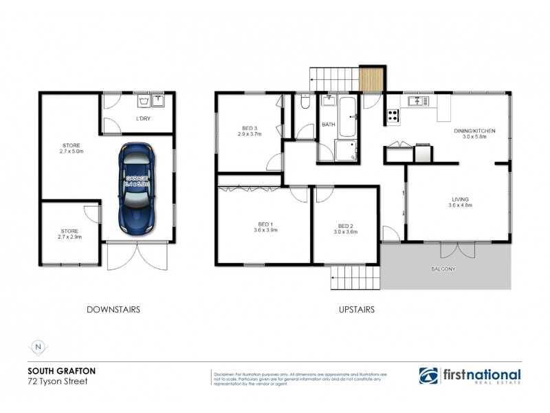 72 Tyson Street, South Grafton NSW 2460 Floorplan
