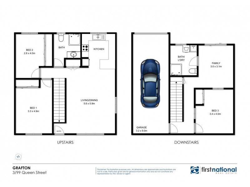 3/99 Queen Street, Grafton NSW 2460 Floorplan