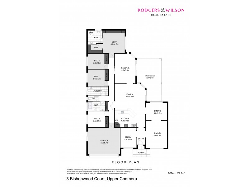 3 Bishopwood Court, Upper Coomera QLD 4209 Floorplan