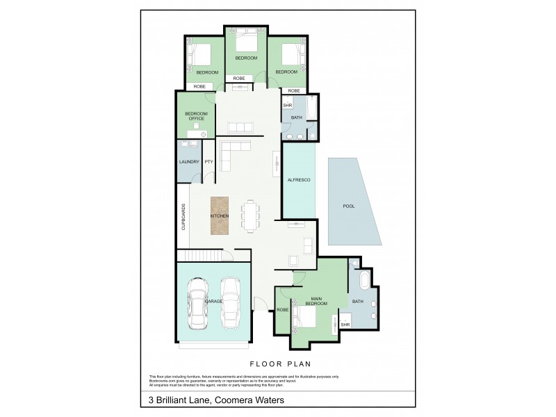 3 Brilliant Lane, Coomera Waters QLD 4209 Floorplan