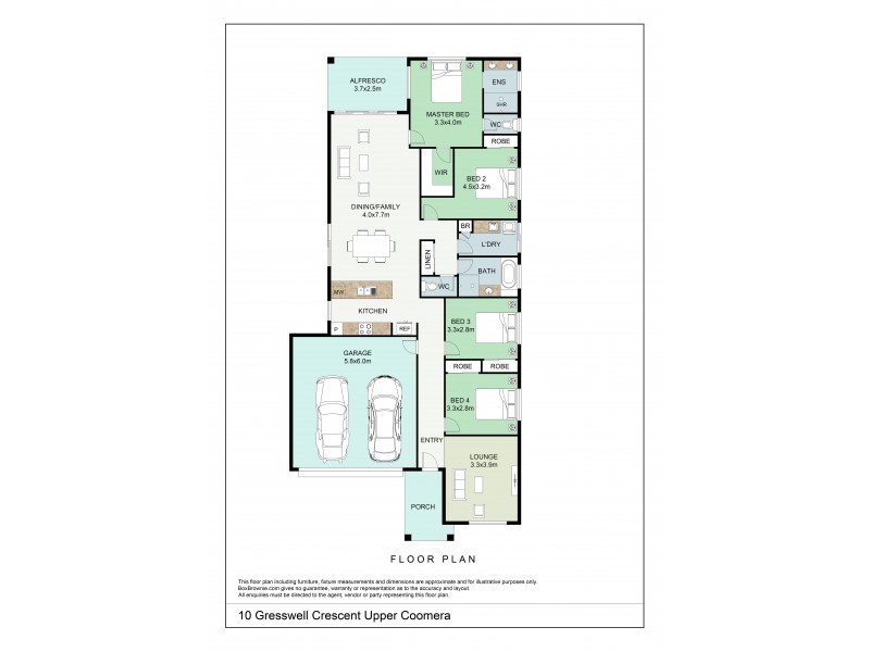 10 Gresswell Crescent, Upper Coomera QLD 4209 Floorplan
