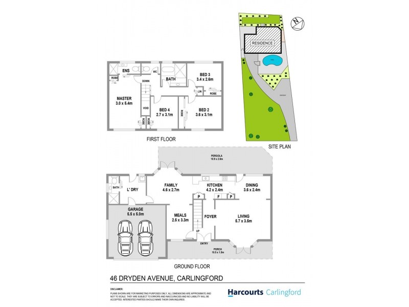 46 Dryden Avenue, Carlingford NSW 2118 Floorplan