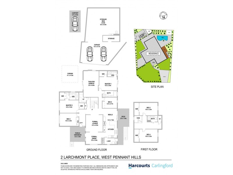 2 Larchmont Place, West Pennant Hills NSW 2125 Floorplan