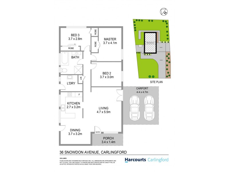 36 Snowdon Avenue, Carlingford NSW 2118 Floorplan