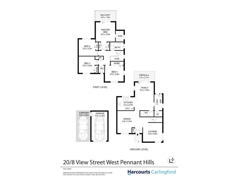 20/8 View Street, West Pennant Hills NSW 2125 Floorplan