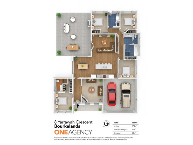 8 YARRAWAH CRESCENT, Bourkelands NSW 2650 Floorplan