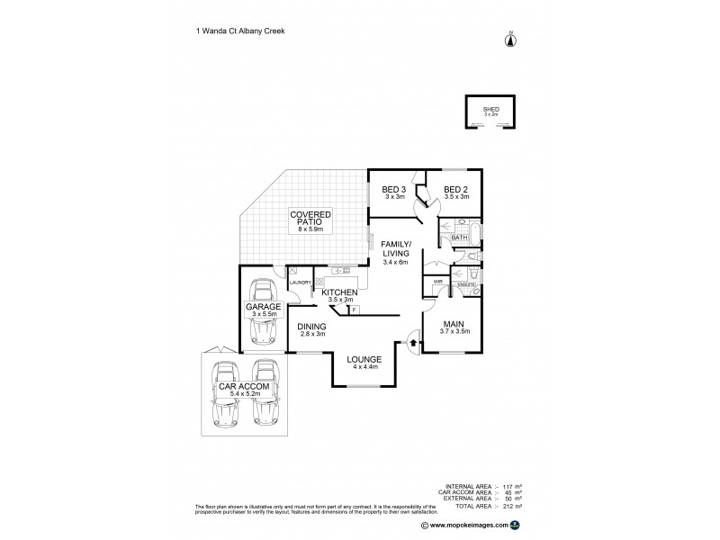 1 Wanda Court, Albany Creek QLD 4035 Floorplan