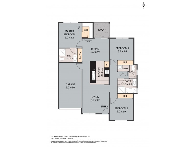 1/20 Macaranga Street, Marsden QLD 4132 Floorplan