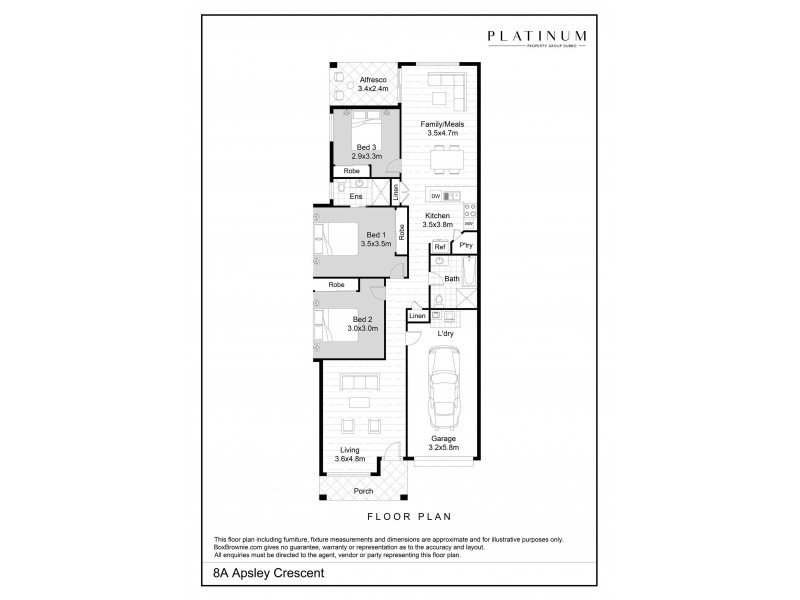 8A Apsley Crescent, Dubbo NSW 2830 Floorplan