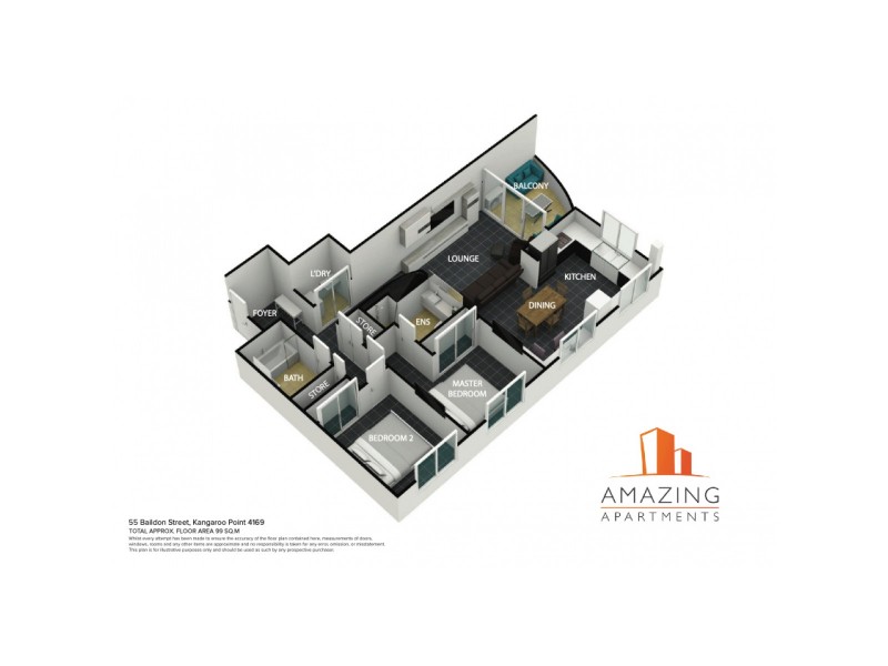 55 Baildon Street, Kangaroo Point QLD 4169 Floorplan