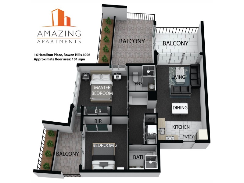 16 Hamilton Place, Bowen Hills QLD 4006 Floorplan