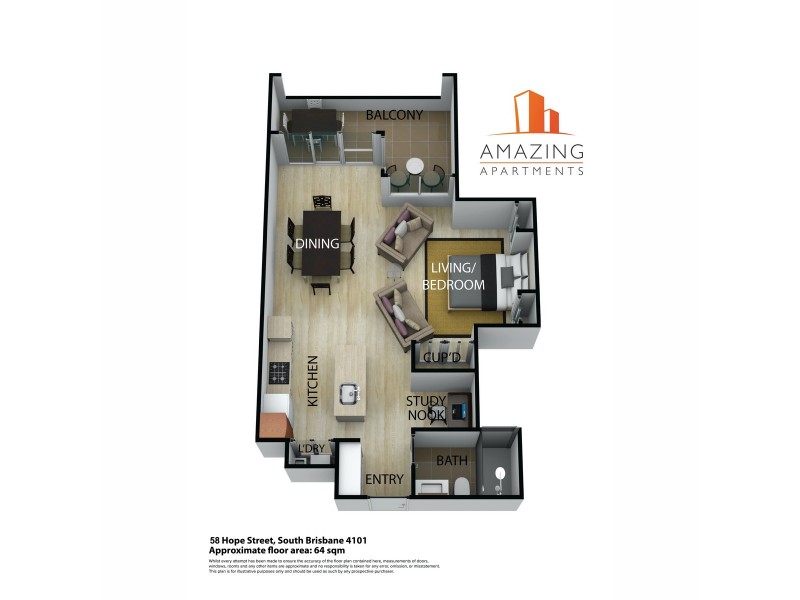 58 Hope Street, South Brisbane QLD 4101 Floorplan