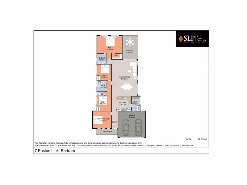 7 Euston Link, Bertram WA 6167 Floorplan