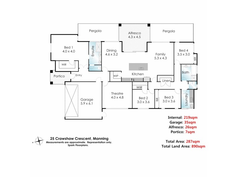 25 Crawshaw Crescent, Manning WA 6152 Floorplan