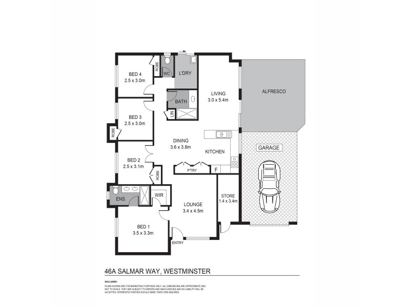 46A Salmar Way, Westminster WA 6061 Floorplan