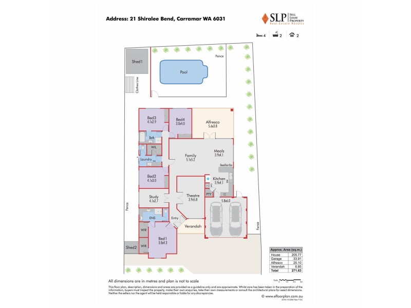 21 Shiralee Bend, Carramar WA 6031 Floorplan