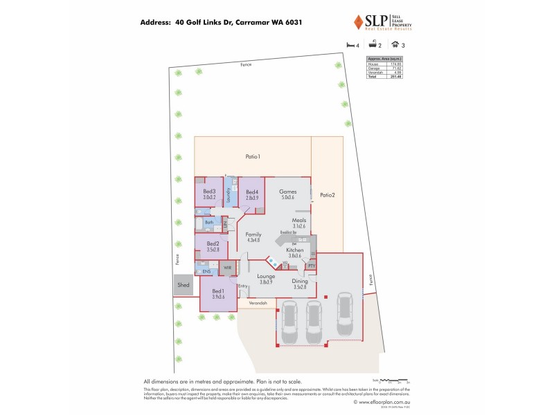 40 Golf Links Drive, Carramar WA 6031 Floorplan