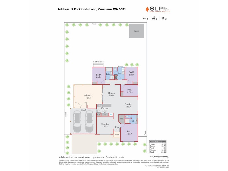 5 Rocklands Loop, Carramar WA 6031 Floorplan