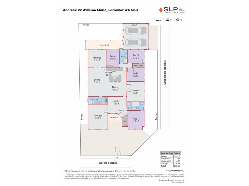 22 Willeroo Chase, Carramar WA 6031 Floorplan