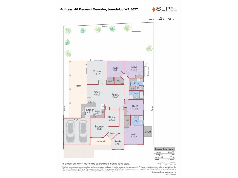40 Derwent Meander, Joondalup WA 6027 Floorplan