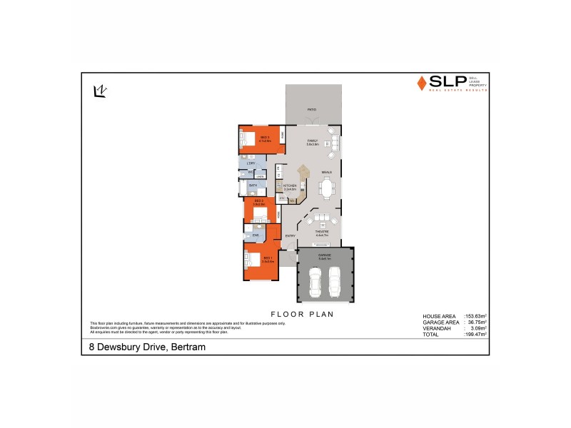 8 Dewsbury Drive, Bertram WA 6167 Floorplan