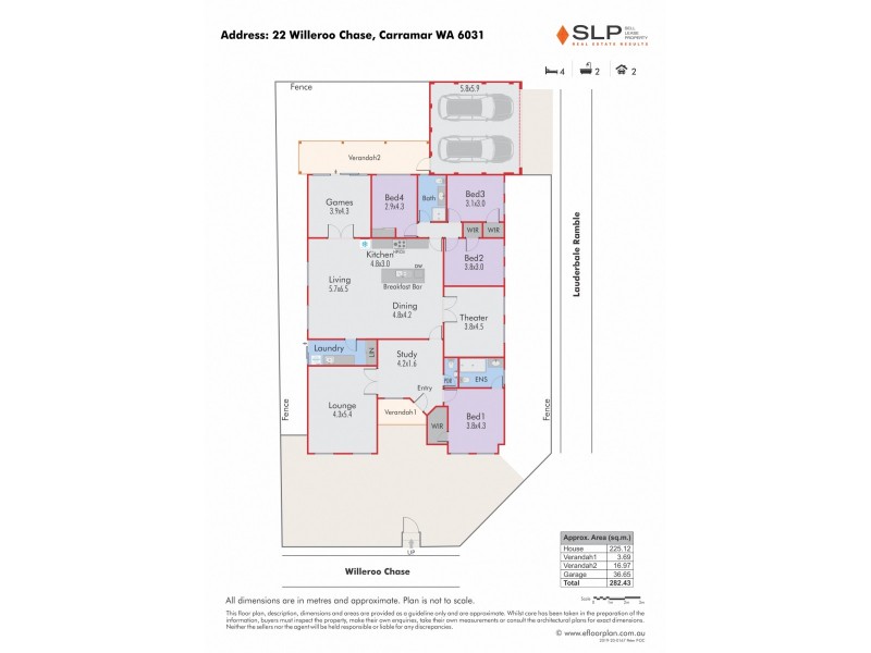 22 Willeroo Chase, Carramar WA 6031 Floorplan